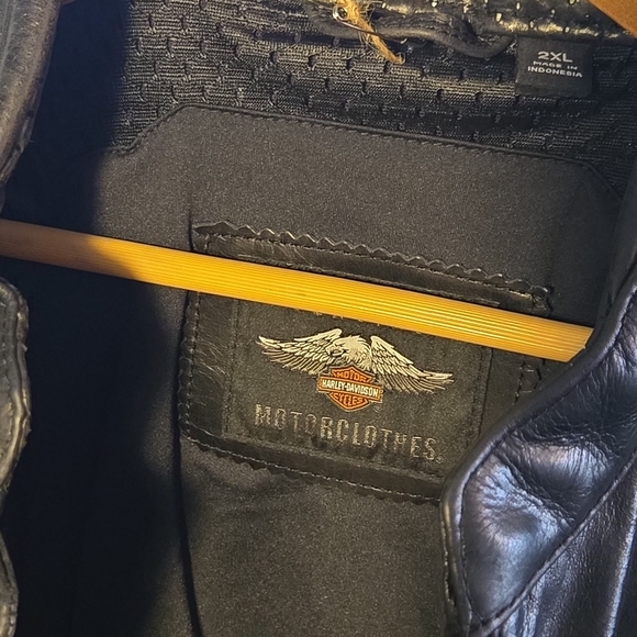 Womens Harley-Davidson Black Leather Bomber Jacket Size:2XL - Picture 4 of 7